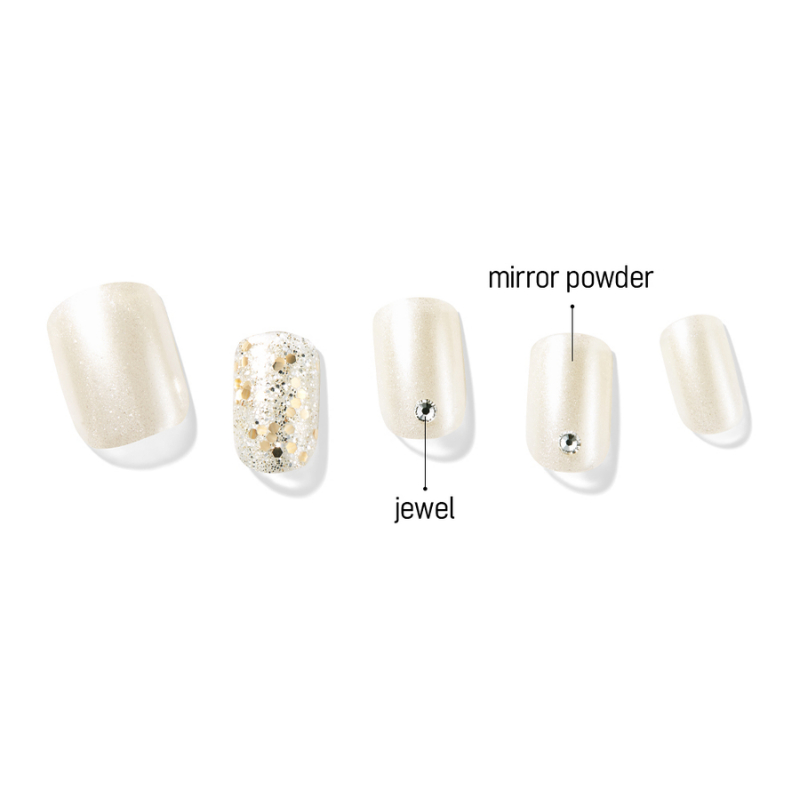 DASHING DIVA Magic Press Wedding Nail Mani Classy Satin MWK091