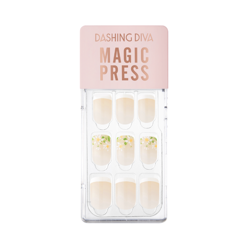DASHING DIVA Magic Press Yellow Spring Mani Daisy Bloom MWK099