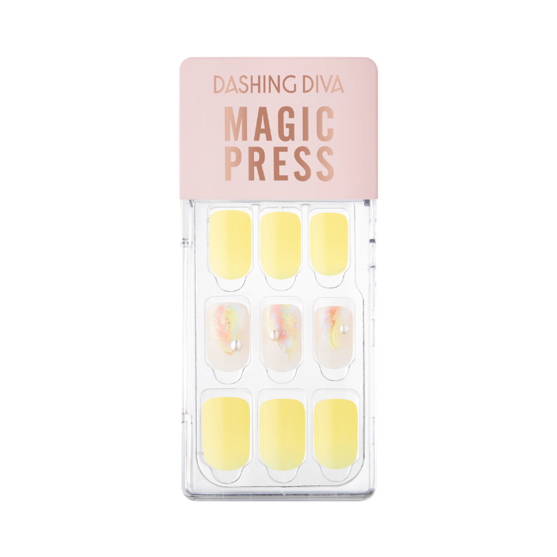 DASHING DIVA Magic Press Yellow Spring Mani Rainbow Touch MWK101