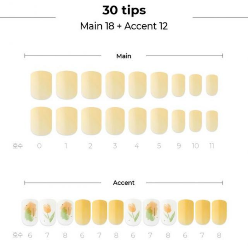 DASHING DIVA Magic Press Yellow Spring Mani Tulip Drawing MWK102