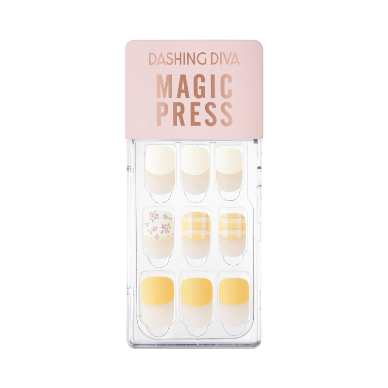DASHING DIVA Magic Press Yellow Spring Mani Retro Picnic MWK100