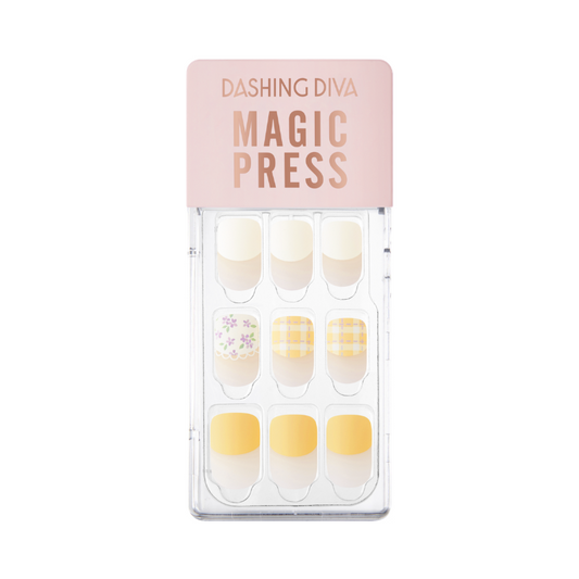 DASHING DIVA Magic Press Yellow Spring Mani Retro Picnic MWK100