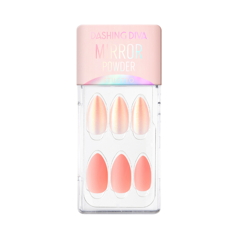 DASHING DIVA Magic Press Stiletto Glow Up Mani Orange Coral Shine MDR978ST