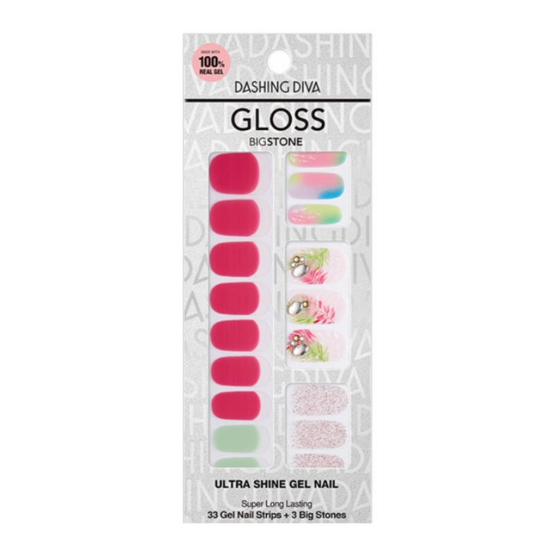 DASHING DIVA Gloss Gel Strip Big Stone Mani Torrid Garden GVP181B