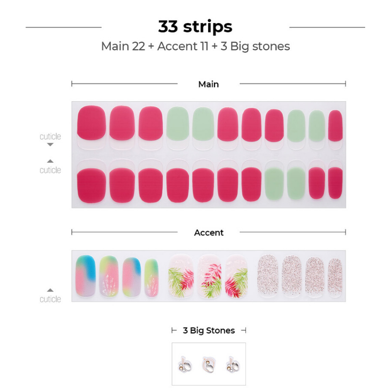 DASHING DIVA Gloss Gel Strip Big Stone Mani Torrid Garden GVP181B
