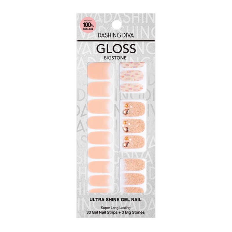 DASHING DIVA Gloss Gel Strip Big Stone Mani Your Grace GVP185B