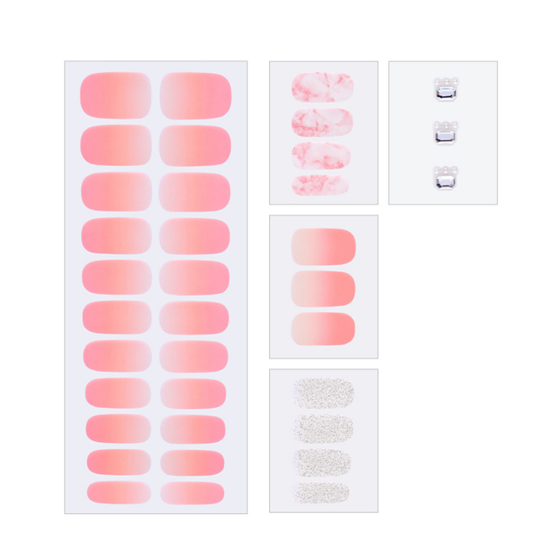 DASHING DIVA Magic Gel Strip Big Stone Mani Pink Lake GVP167B (SOFT SHINE)