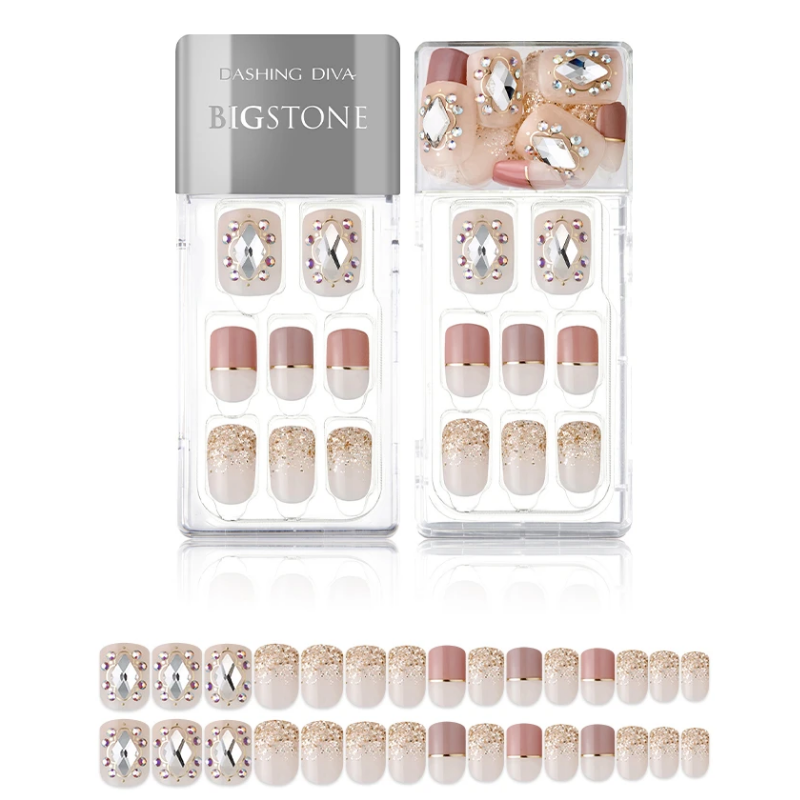 DASHING DIVA Magic Press Big Stone Mani Antique Love MDR612PR (SOFT SHINE)