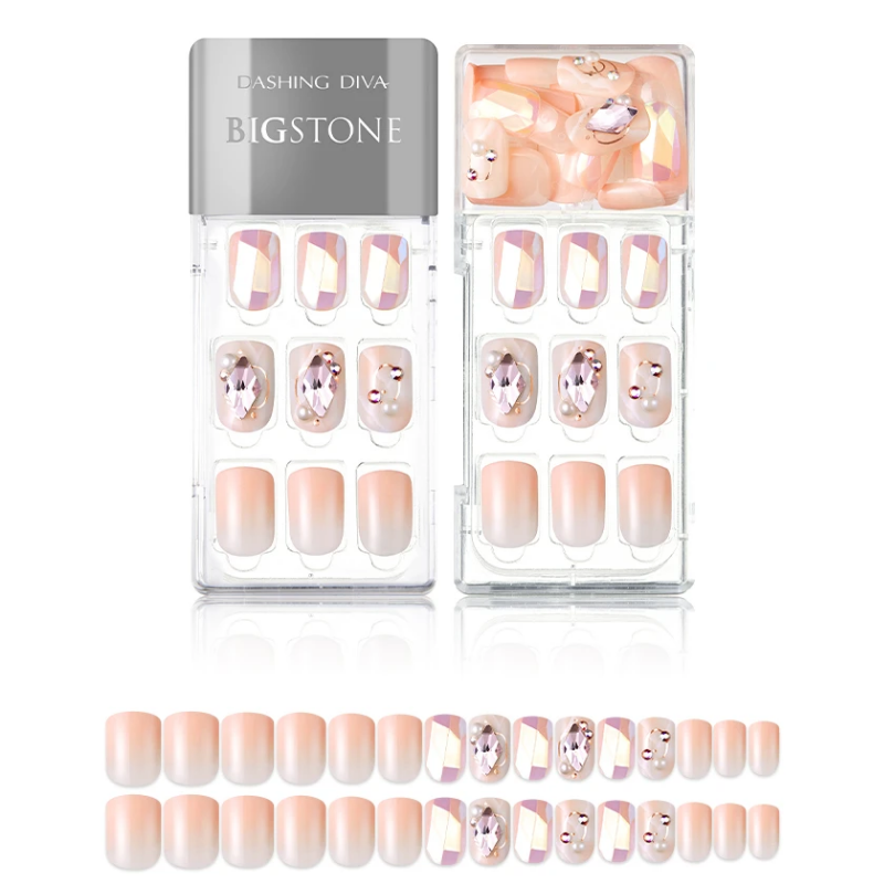 DASHING DIVA Magic Press Big Stone Mani Fair Lady MDR609PR (SOFT SHINE)