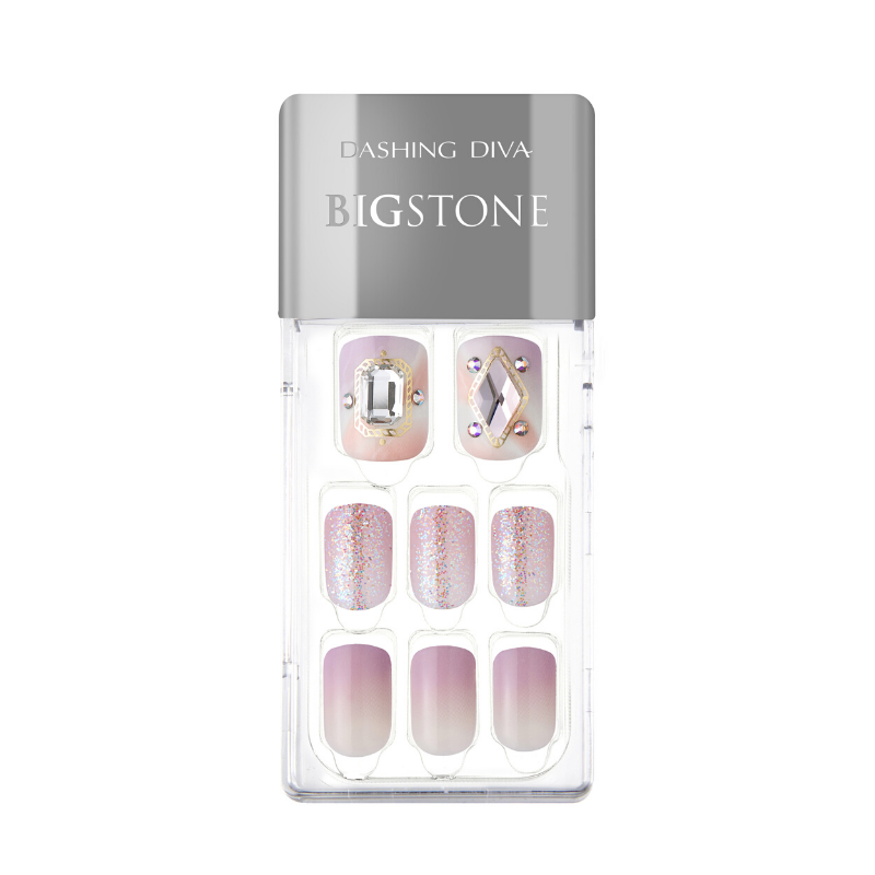 DASHING DIVA Magic Press Big Stone Mani Love Poem MDR613PR (SOFT SHINE)