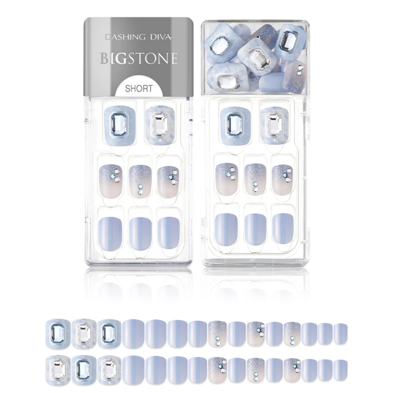 DASHING DIVA Magic Press Big Stone Short Mani Starry Sky MDR617PS (SOFT SHINE)