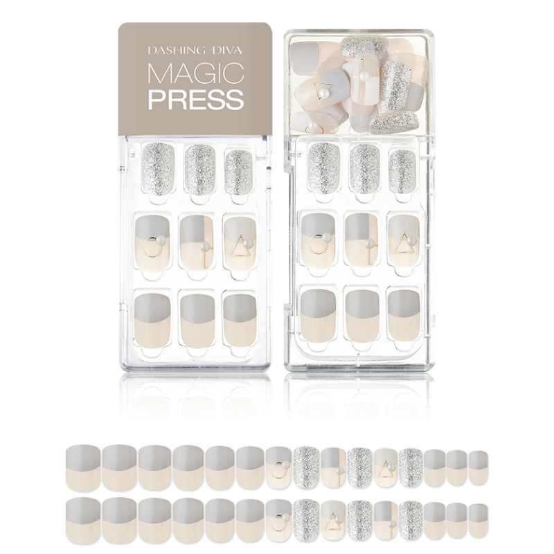 DASHING DIVA Magic Press Mani Pearl Grey MDR434