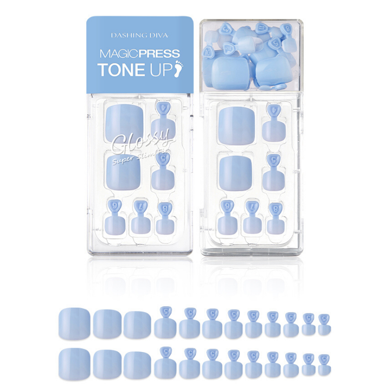DASHING DIVA Magic Press Tone Up Pedi Frost Blue MDR635P