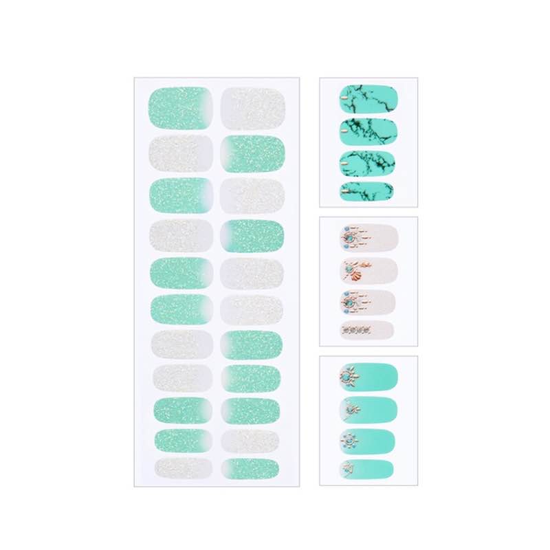 DASHING DIVA Magic Gel Strip Mani Blue Holes GVP40