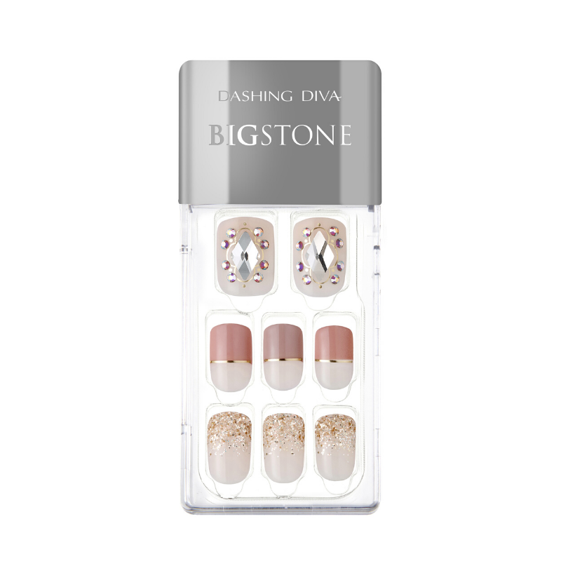 DASHING DIVA Magic Press Big Stone Mani Antique Love MDR612PR (SOFT SHINE)