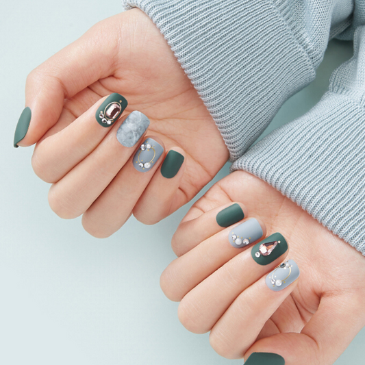 DASHING DIVA Magic Press Big Stone Mani Elroy MDR566PR (GLAM MOVE)