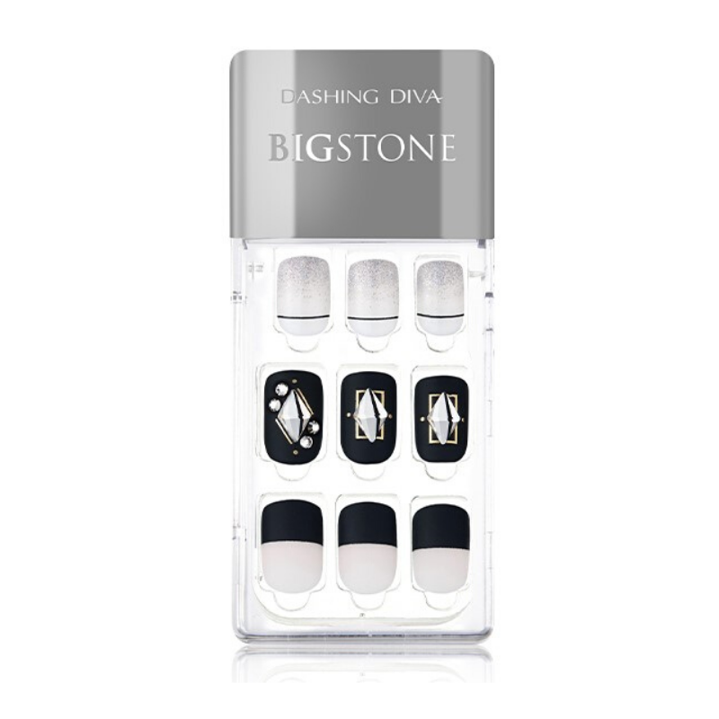 DASHING DIVA Magic Press Big Stone Mani Giselle MDR567PR (GLAM MOVE)