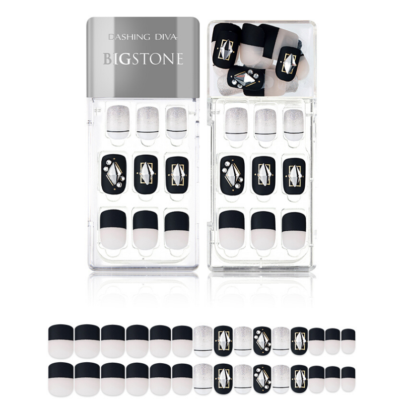 DASHING DIVA Magic Press Big Stone Mani Giselle MDR567PR (GLAM MOVE)