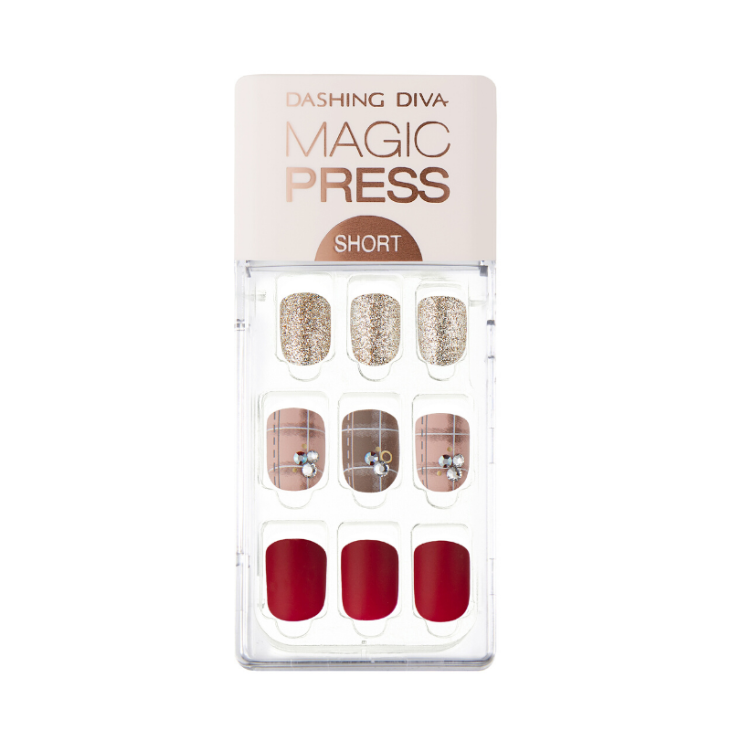 DASHING DIVA Magic Press Short Mani Kitten Lady MDR561SS (GLAM MOVE)