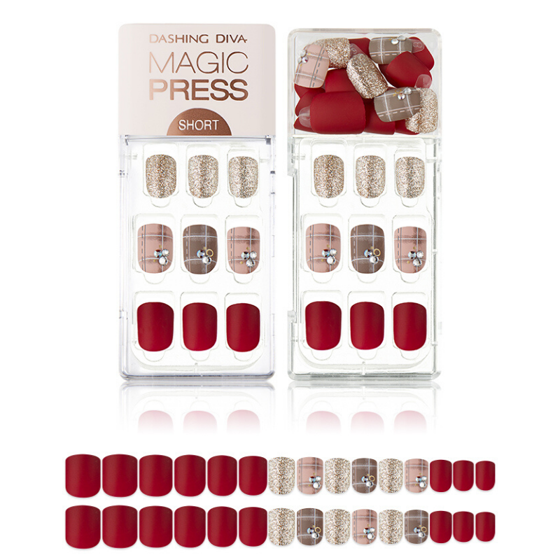 DASHING DIVA Magic Press Short Mani Kitten Lady MDR561SS (GLAM MOVE)