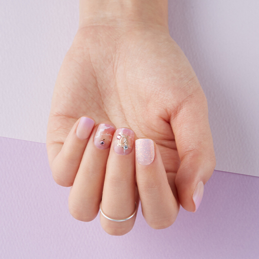 DASHING DIVA Magic Press Short Mani Romantic Maze MDR591SS (SOFT SHINE)