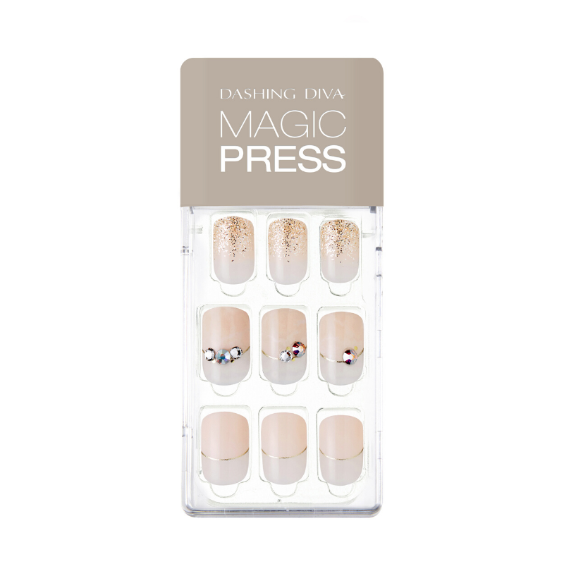 DASHING DIVA Magic Press Mani Snow White MDR607 (SOFT SHINE)