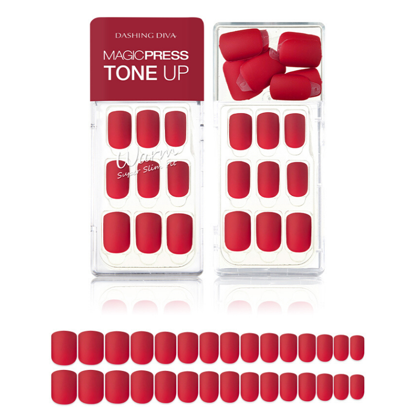 DASHING DIVA Magic Press Tone Up Mani Fair Red MDR483