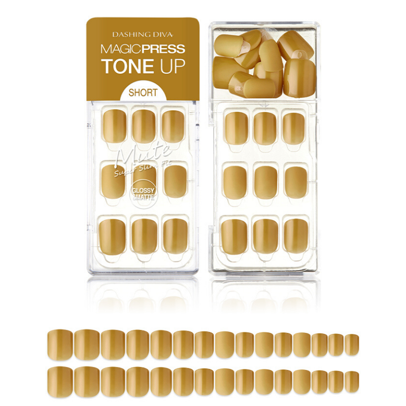 DASHING DIVA Magic Press Tone Up Short Mani Mimosa Gold MDR521SS