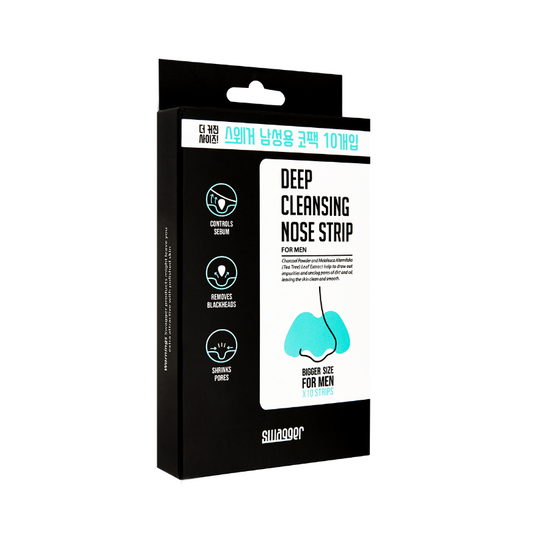 SWAGGER Deep Cleansing Nose Strip Charcoal & Tea Tree (10 Sheets)