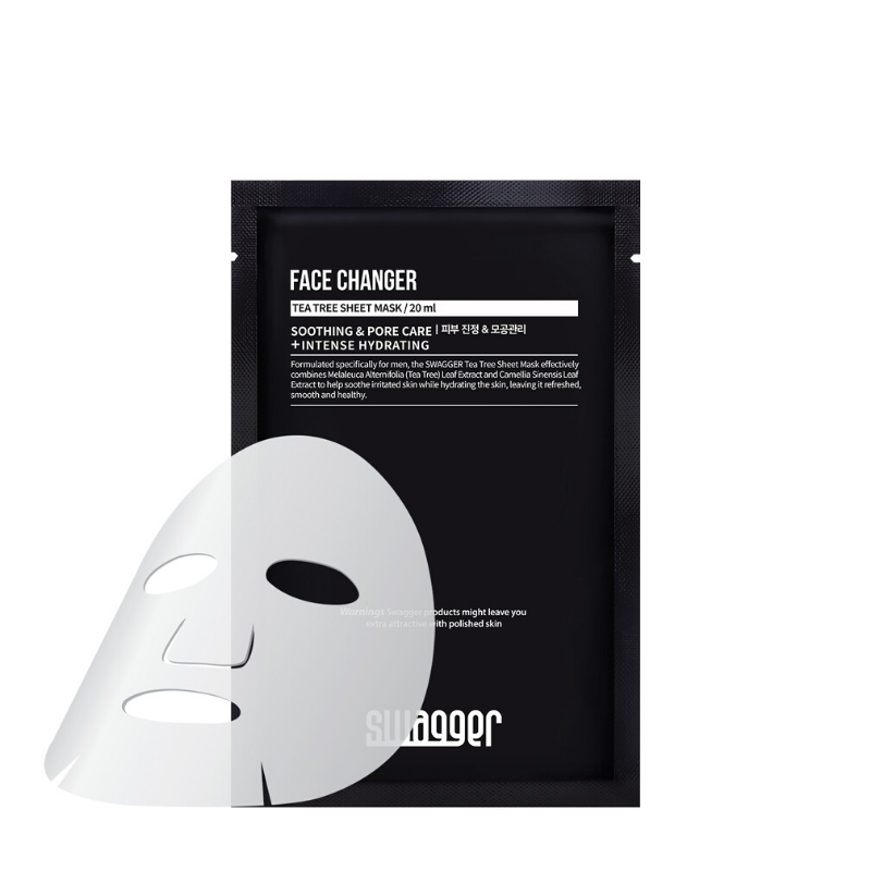 SWAGGER Face Changer Tea Tree Sheet Mask (10 Sheets / 20ml)