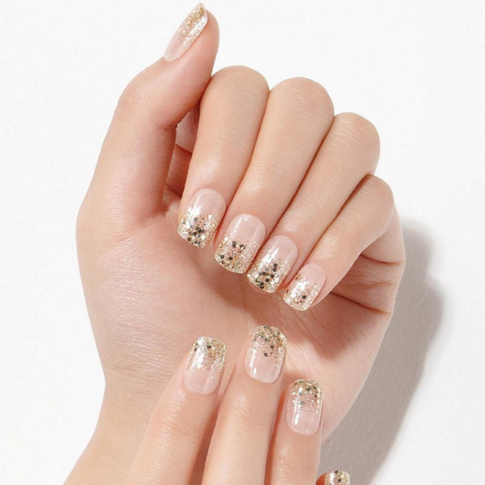 DASHING DIVA Magic Press Mani Gold Rain MDR730