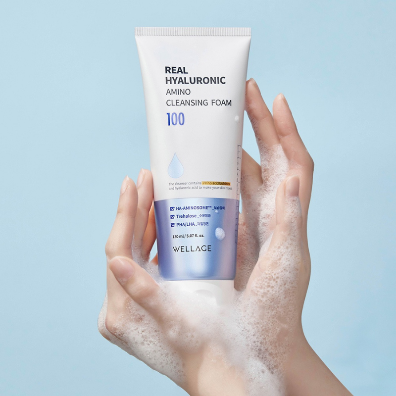 WELLAGE Real Hyaluronic Amino Cleansing Foam 100 150ml