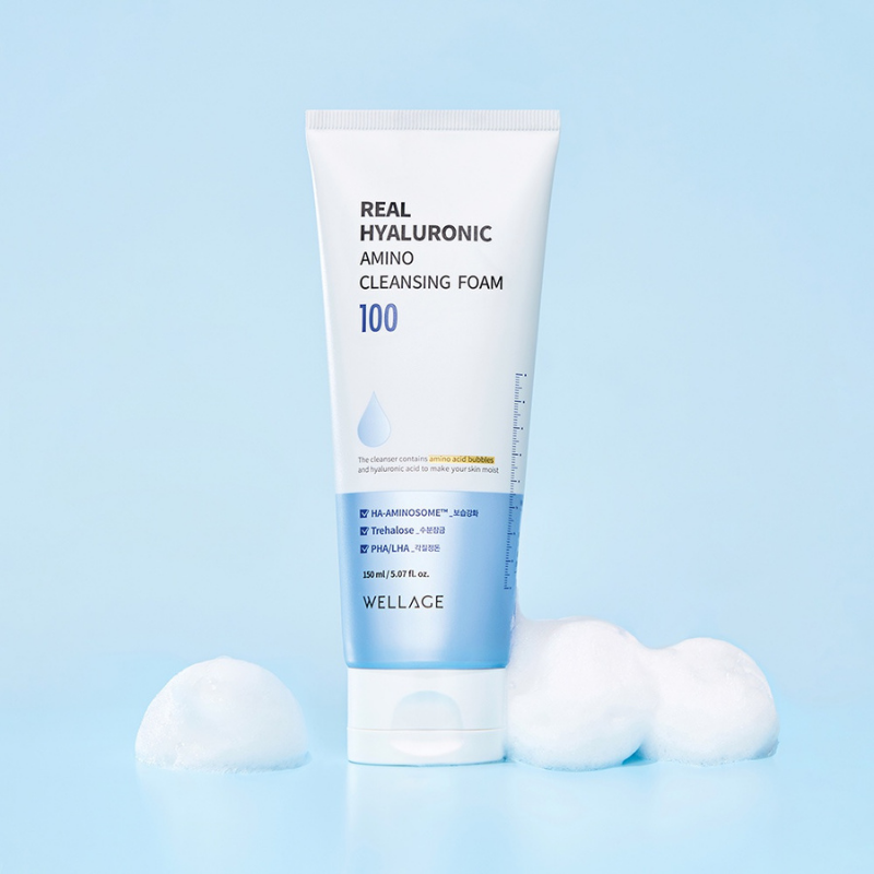 WELLAGE Real Hyaluronic Amino Cleansing Foam 100 150ml