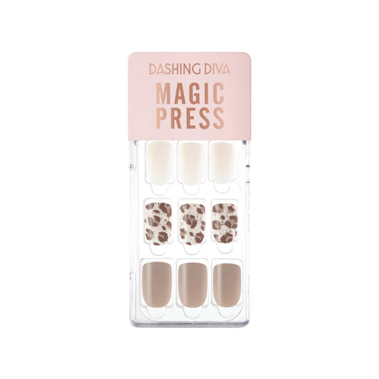 DASHING DIVA Magic Press Mani Beige Leopard MGL063