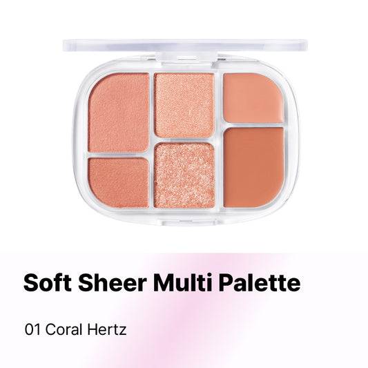 WAKEMAKE SOFT SHEER MULTI PALETTE - 6 colors to choose