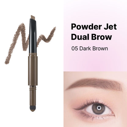 WAKEMAKE POWDER JET DUAL BROW - 5 colors to choose