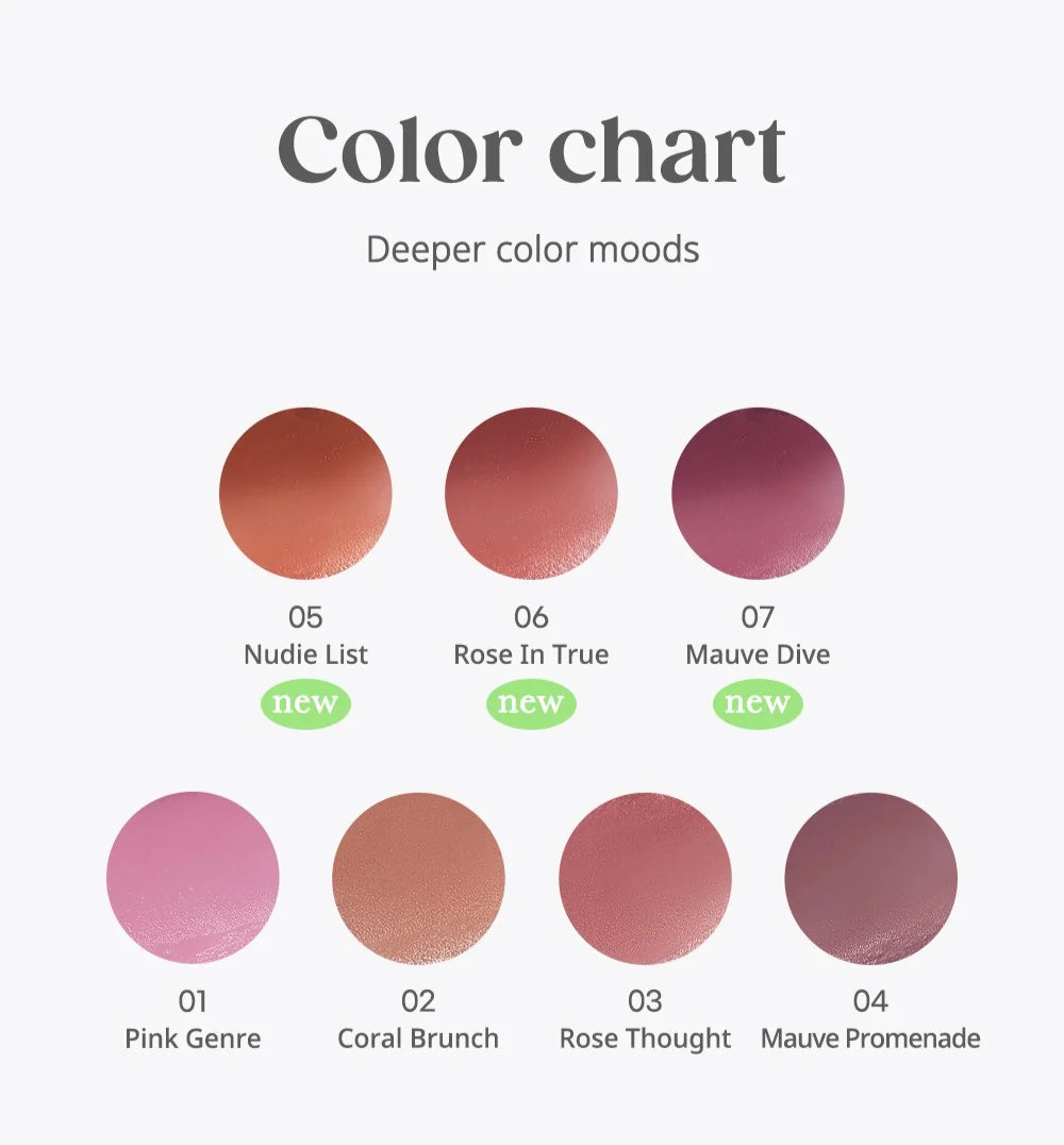 [CLEARANCE] [EXP FEB 2027] PERIPERA Ink Mood Glowy Balm (Hip Gray) - 3 Colors to Choose- #06 Rose In True