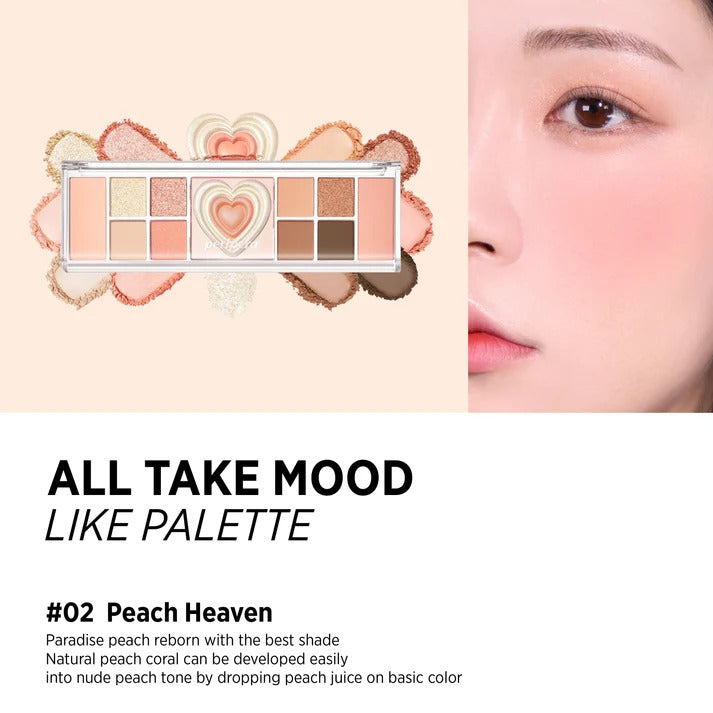 [CLEARANCE] [EXP JAN 2027] PERIPERA ALL TAKE MOOD LIKE PALETTE- #02 Peach Heaven