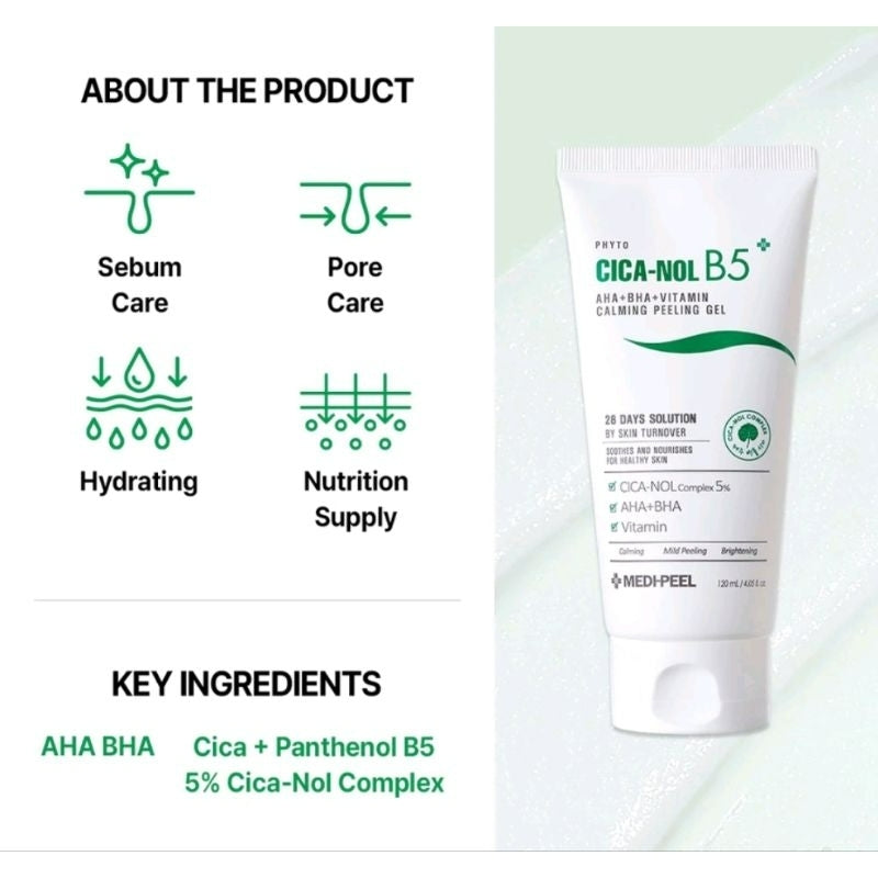 MEDI-PEEL Cica-Nol B5 Aha + Bha + Vitamin Calming Peeling Gel 120ml