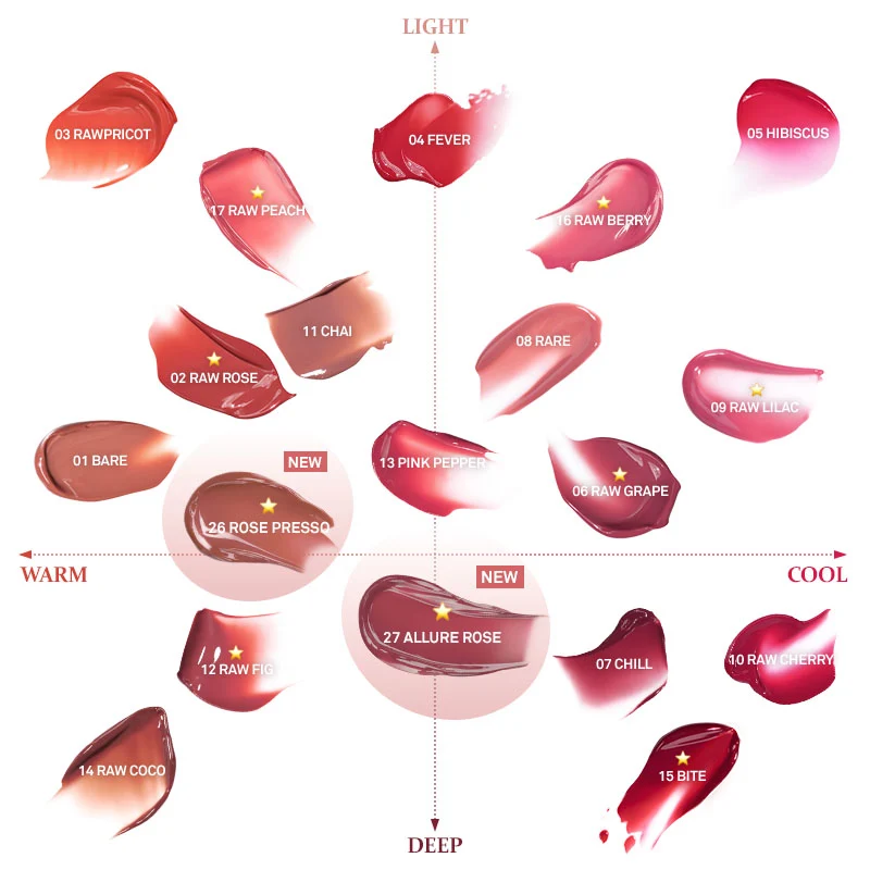 [CLEARANCE] [EXPIRY MAR 2027] HINCE Raw Glow Gel Tint - 5 Colors to Choose