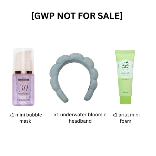 [GWP] Ariul Mini Bubble Mask + Mini Foam + Underwater Sky Bloomie Headband