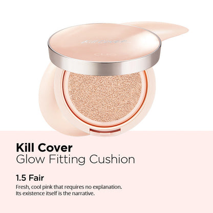 CLIO Kill Cover Glow Fitting Cushion SPF50+ PA+++ [6 Shades to Choose] [CLEARANCE]