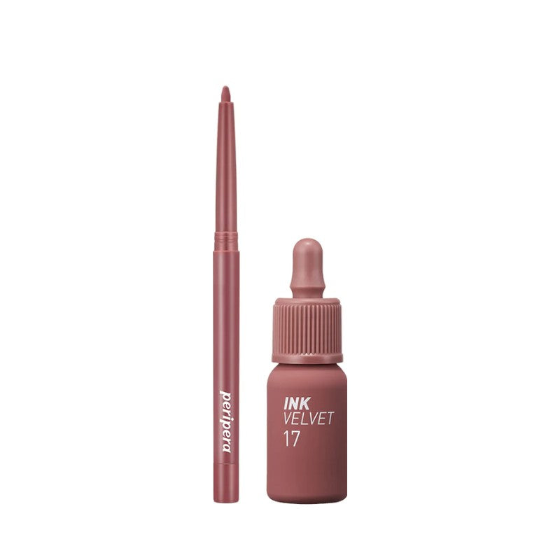 PERIPERA Ink Velvet + Lip Liner Set [2 Colors to Choose] [CLEARANCE]