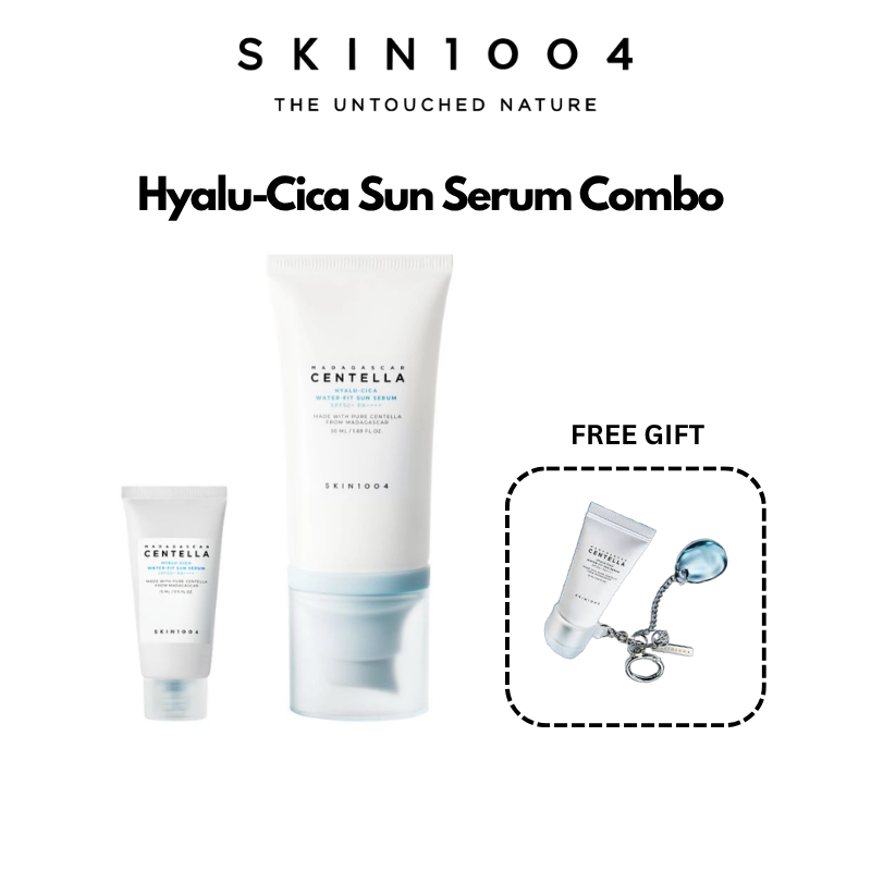 SKIN1004 Hyalu-Cica Sun Serum Combo (50ml + 15ml) + Keyring