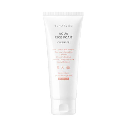 S.NATURE Aqua Rice Foam Cleanser 80ml/160ml