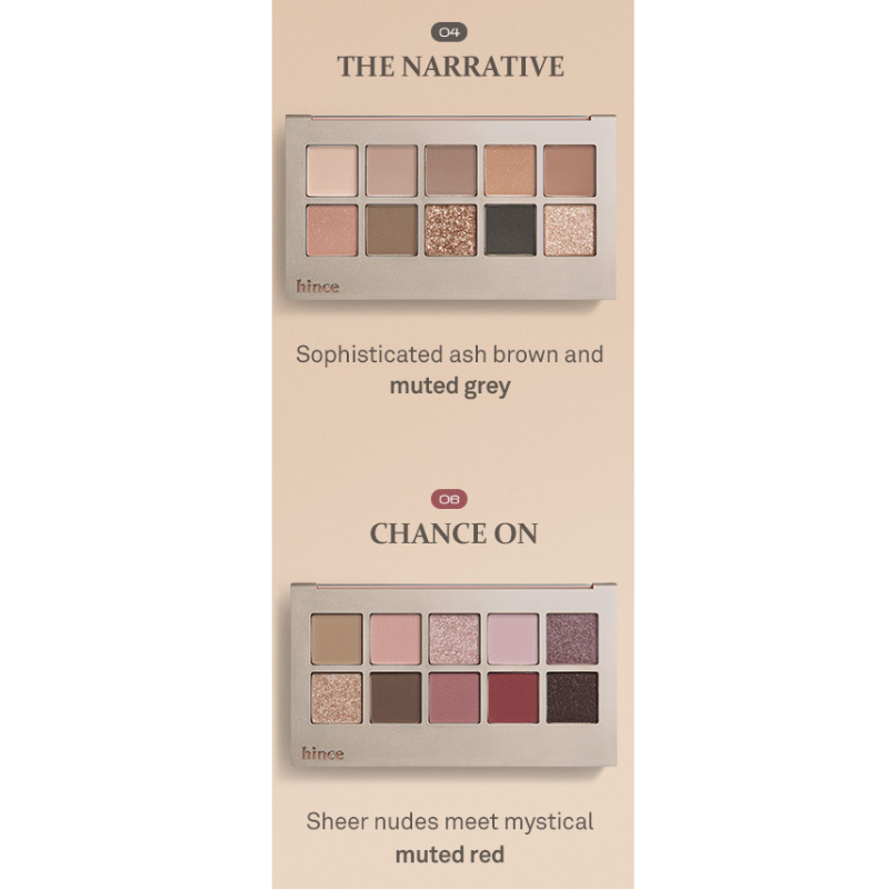 [CLEARANCE] [EXPIRY APR 2027] hince New Depth Eyeshadow Palette - 2 Colors to Choose