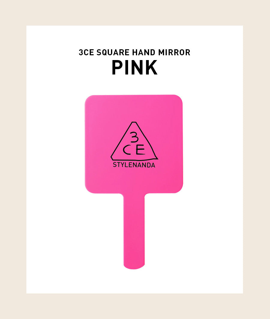 3CE Square Hand Mirror #Pink