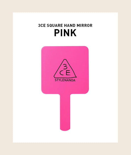 3CE Square Hand Mirror #Pink