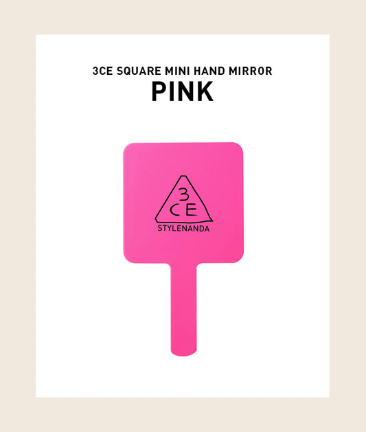 [FREE GIFT] 3CE Square Hand Mirror Mini #Pink