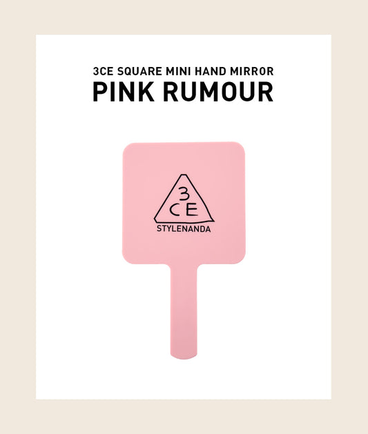 [FREE GIFT] 3CE Square Hand Mirror Mini #Pink Rumour